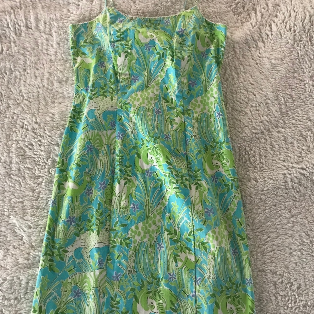 90s Vintage Lilly Pulitzer Safari Shift Dress
